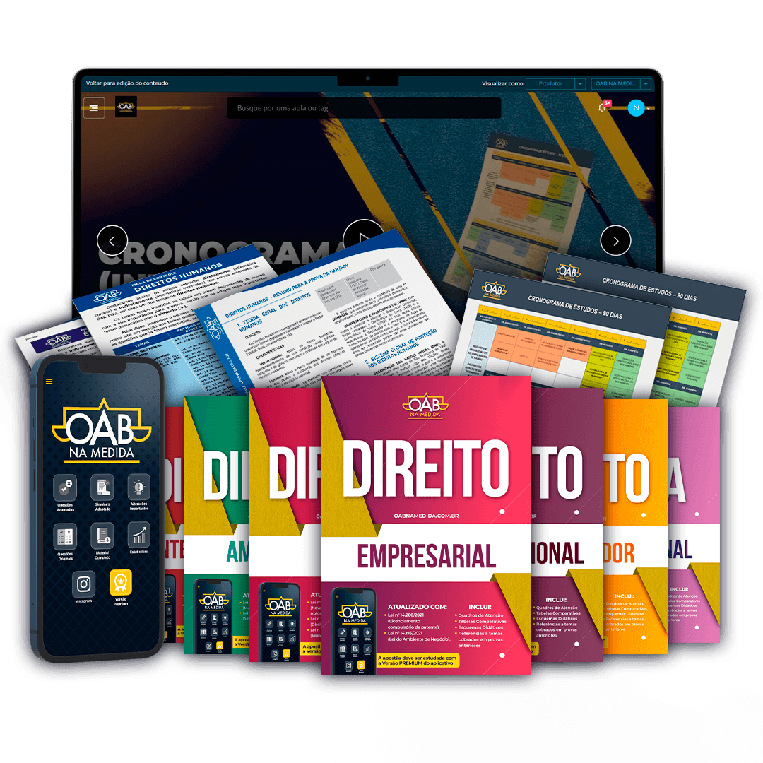 OAB na Medida App e Materiais em diversos dispositivos